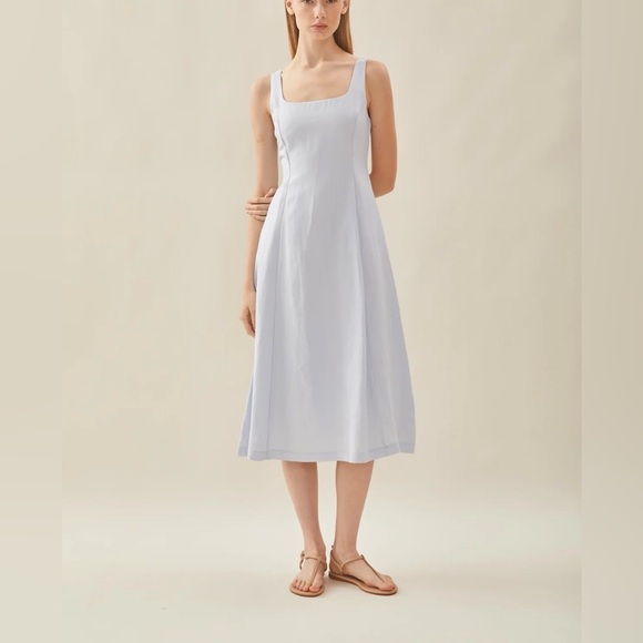 Joie Dresses & Skirts - JOIE SCOOP NECK FLARE‎ DRESS IN MIST BLUE. Women’s 10.